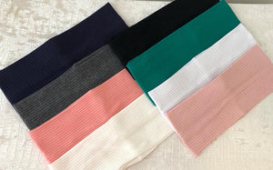 PLAIN LIGHTWEIGHT RIBBED COLORED BANDS (8 COLORS)