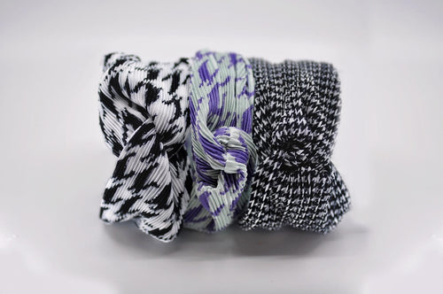 Houndstooth oversized turbans