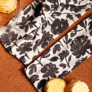 Faded Black Floral (Rainbow Band)