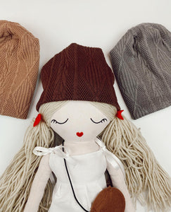 Cable sweater style - KIDS Beanie
