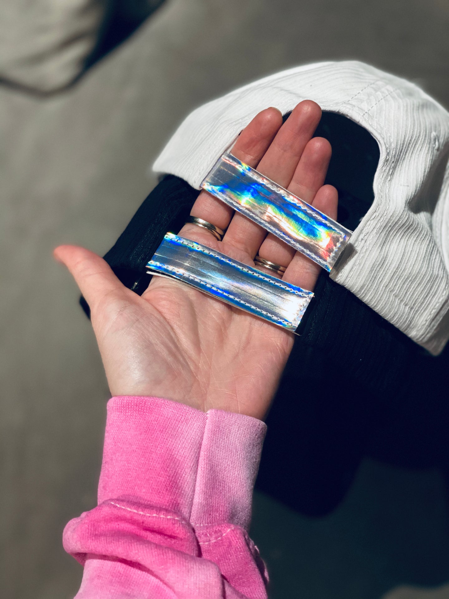 ESXBB Iridescent Back ribbed and dri fit caps