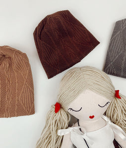 Cable sweater style - KIDS Beanie