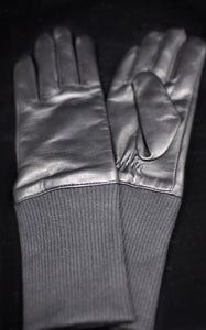 Cuff (genuine) leather gloves (@hairbypen)