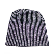 striped heather beanie