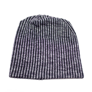 striped heather beanie