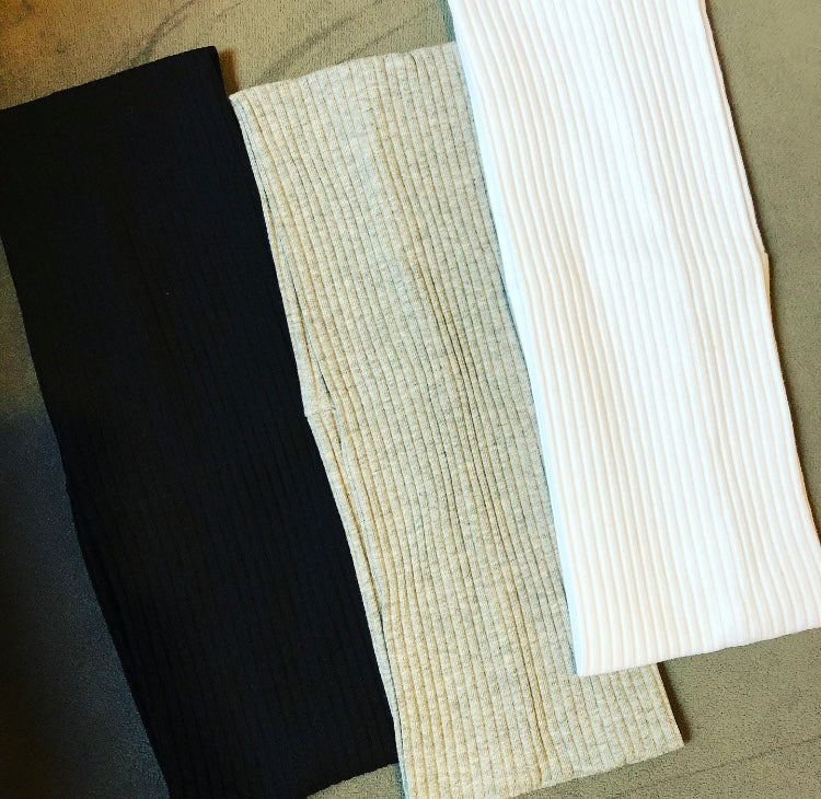 PLAIN LIGHTWEIGHT RIBBED COLORED BANDS (8 COLORS)