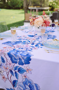 Blue Botanical THINNER fabric