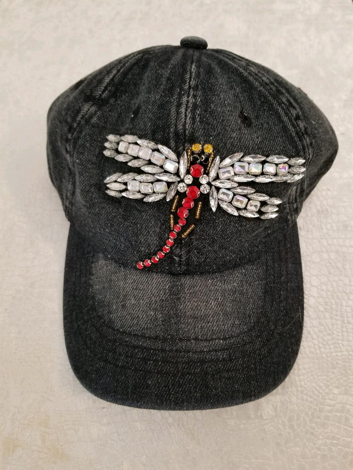 RHINESTONE DRAGONFLY CAP