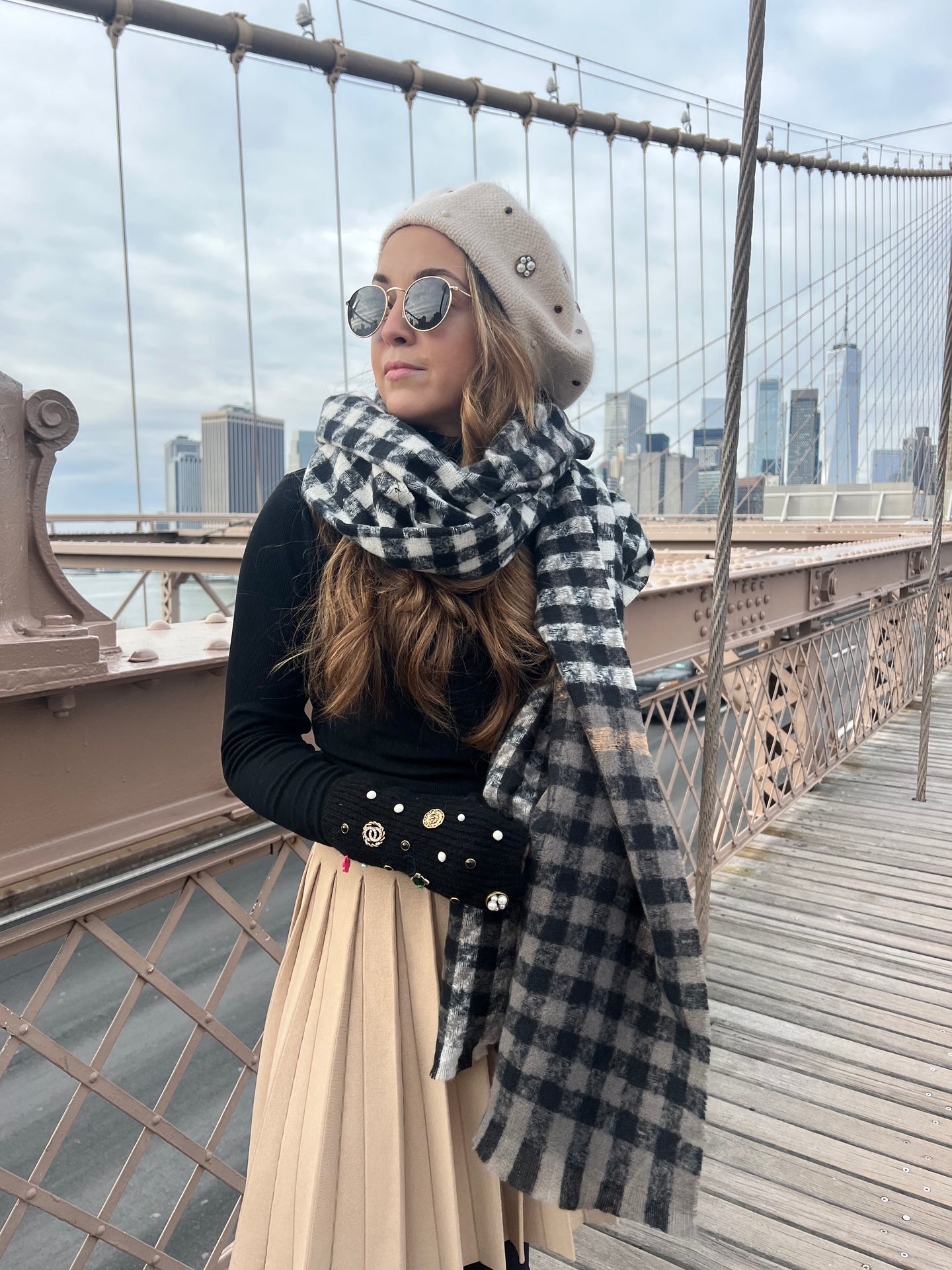 Houndstooth scarf discount