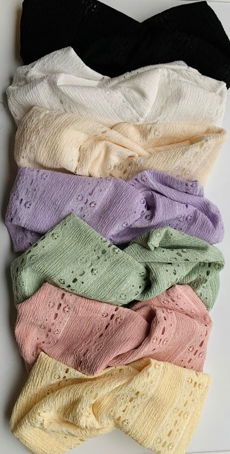 Lace X Eyelet Collection -Oversized Turban