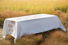 Burlap Bronze Leaf Tablecloth