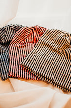 striped heather beanie