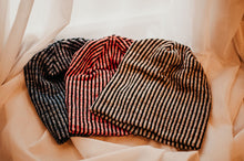striped heather beanie