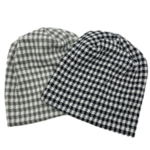 Sweater Gingham Beanie