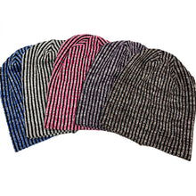 striped heather beanie